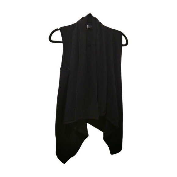 SAKS FIFTH AVENUE 100% Cashmere Open Front Sleeveless Cardigan Vest Drapey Large - Picture 1 of 5